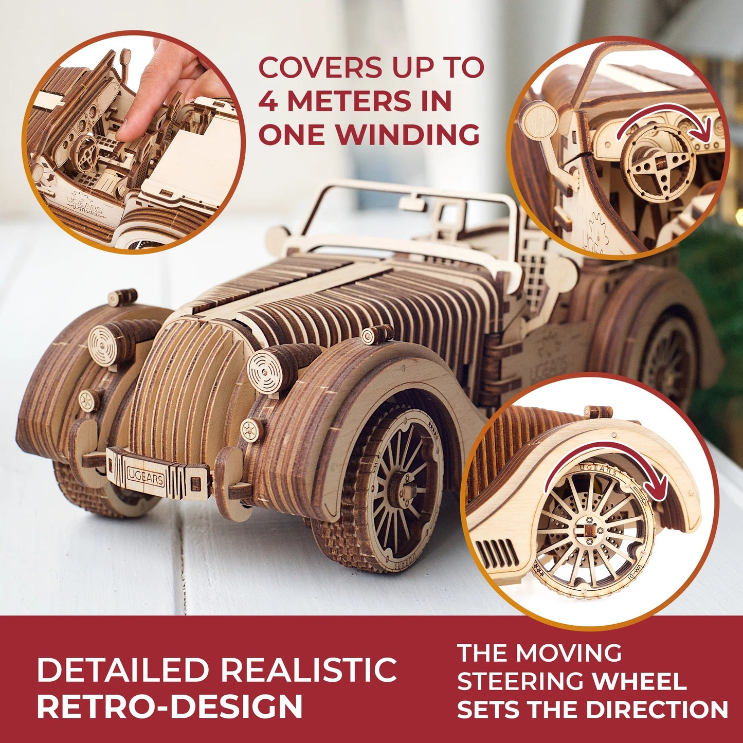 UGears Roadster VM-01 - 437 Pieces (Advanced)