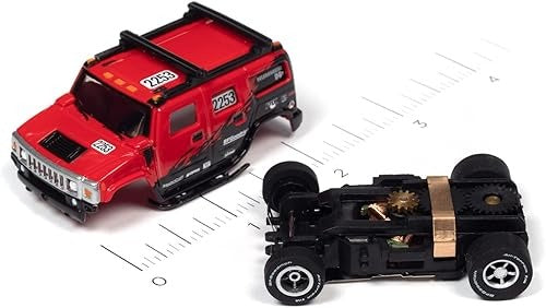 Auto World Xtraction Rally 2005 Hummer H2 (red) HO Scale Slot Car