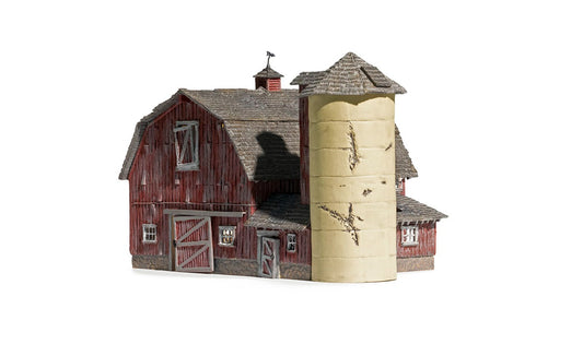 OLD WEATHERED BARN (LIT) (HO) Structure WOO5038