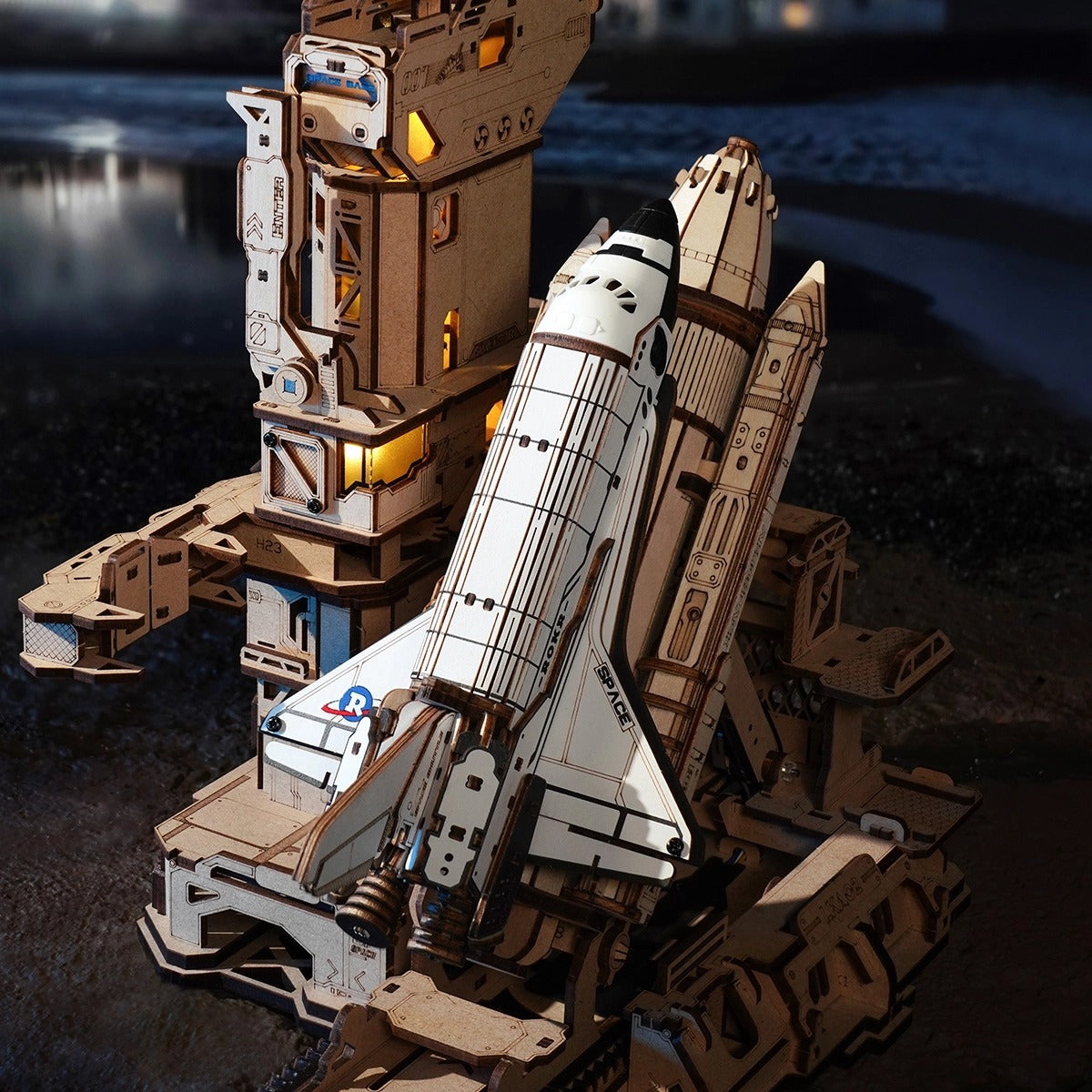 ROKR Space Shuttle Mechanical Gear 3D Wooden Puzzle