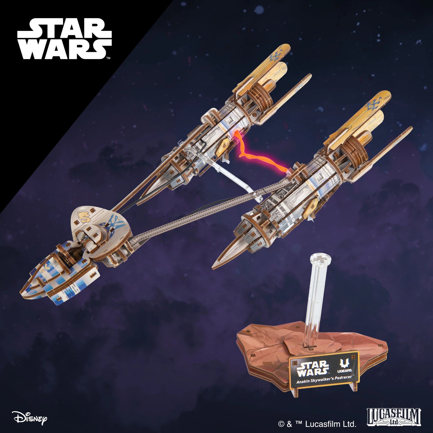 UGears Anakin Skywalker's Podracer - 240 Pieces (Medium) Christmas