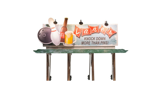 Lanes Bowling & Bar - (HO) Sign Billbord