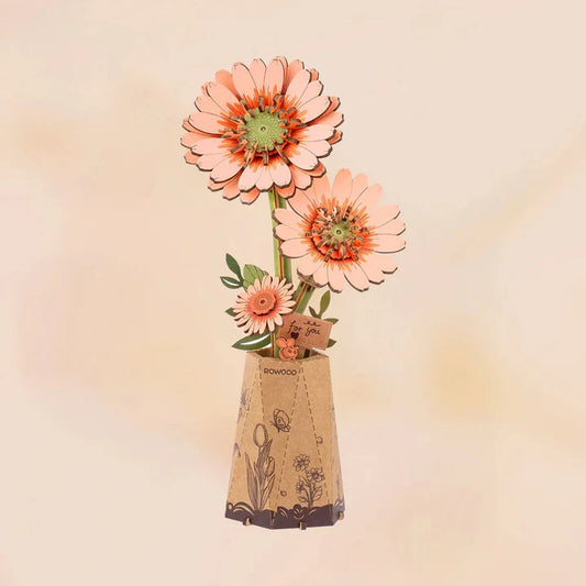 Rolife Rowood Flower Series  Light Orange Gerbera TW111