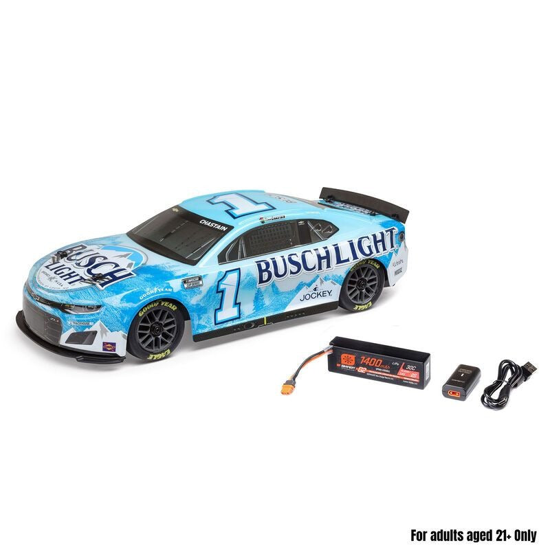 Losi 1/12 NASCAR Chastain #1 Brushed AWD RTR (B&C Incl) - Blue