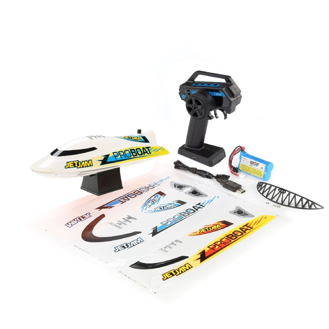 Pro Boat Jet Jam 12 Pool Racer, Brushed RTR - White (Battery & Charger Included)
