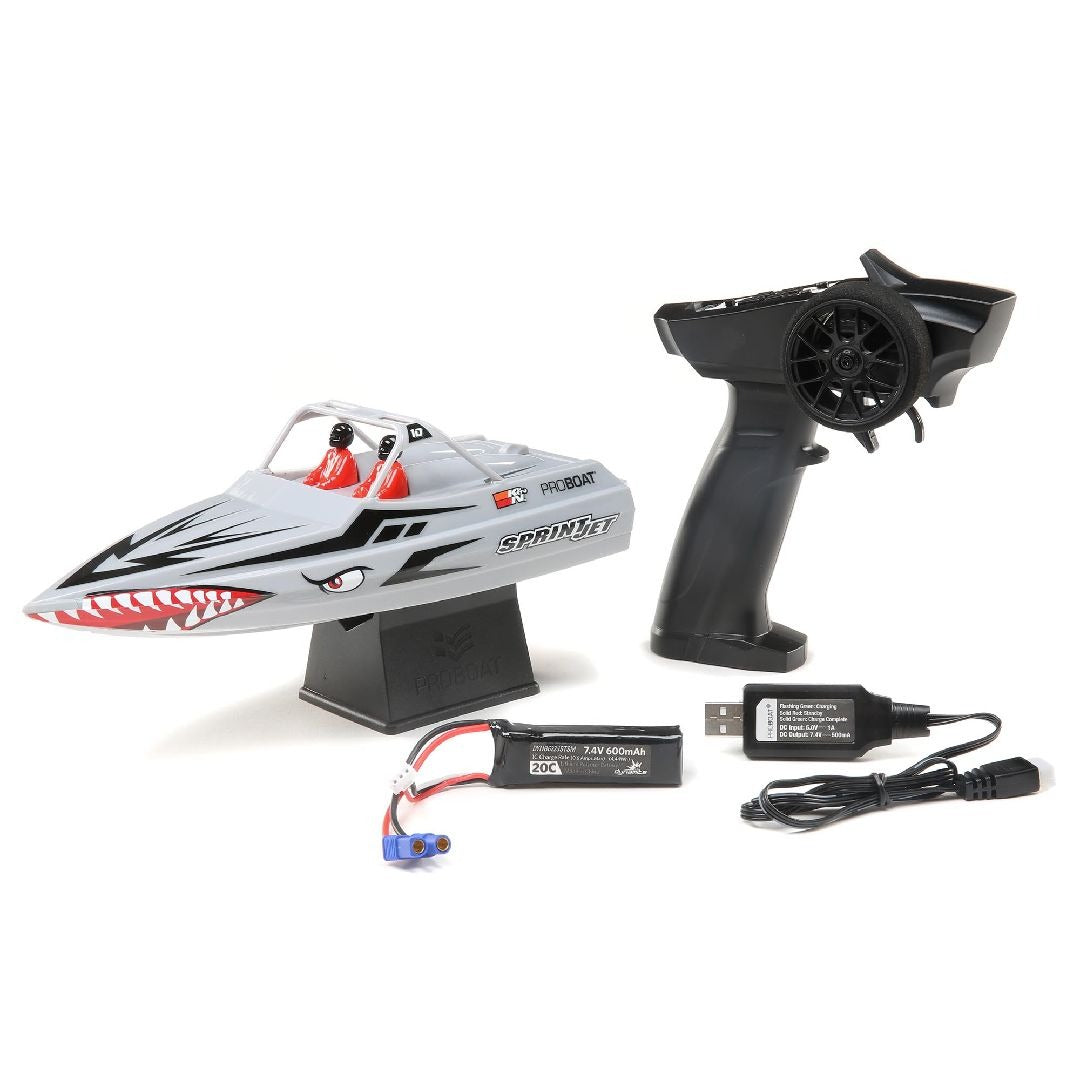 Pro Boat Sprintjet 9-inch Self-Right Jet Boat RTR - Silver (Battery & Charger Included)