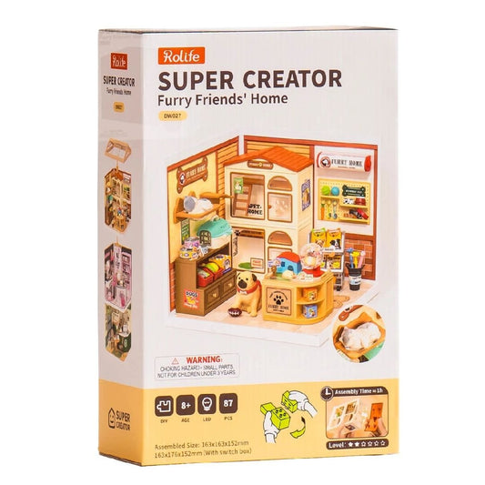 Rolife Furry Friends' Home DIY Plastic Minature House