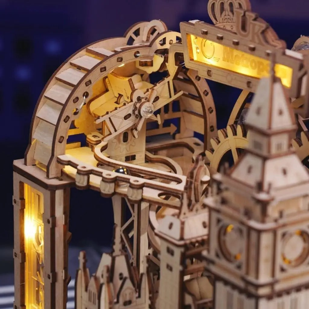 ROKR London Marble Run – Marble Travel 3D Wooden Puzzle