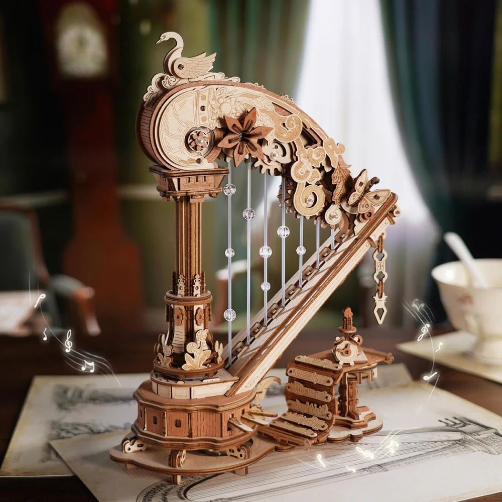 ROKR Magic Harp Music Box 3D Wooden Puzzle