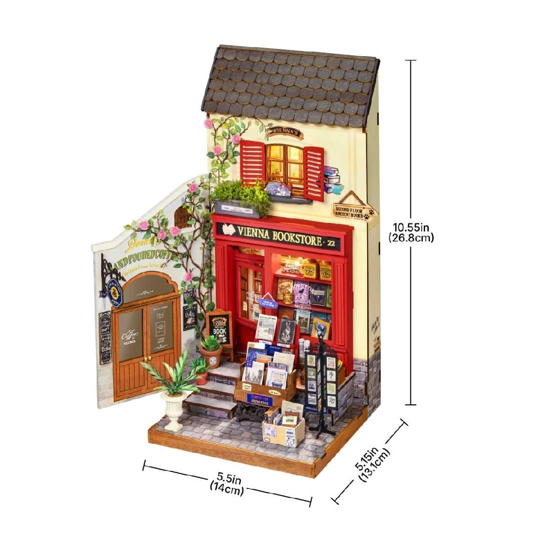 Rolife Vienna Bookstore DIY Miniature House