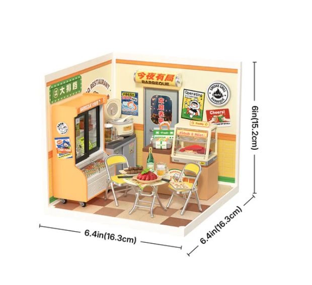 Rolife Night Out Food Stall DIY Plastic Miniature House