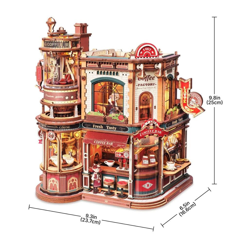 ROKR Dream Coffee Factory 3D Wooden Puzzle