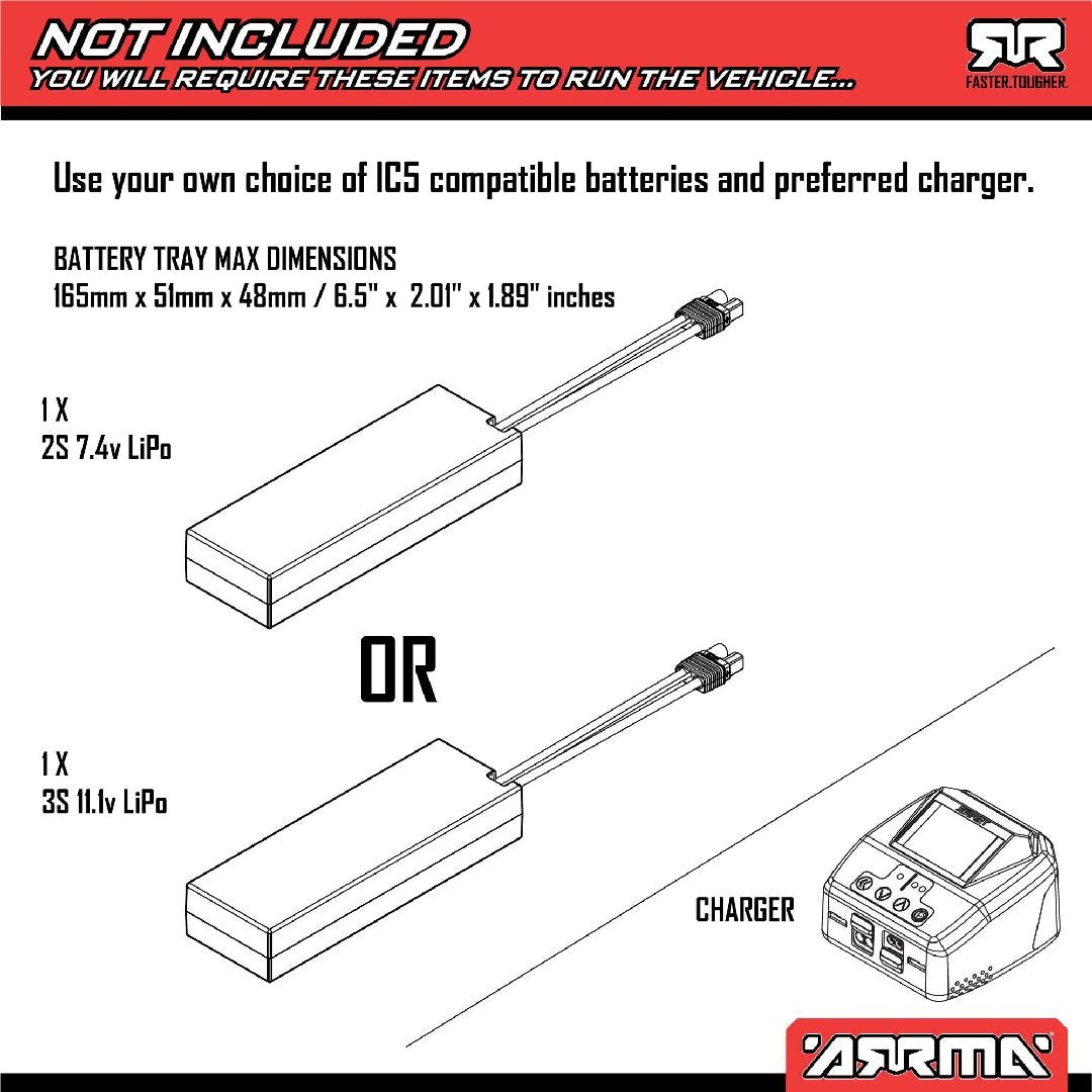 Arrma 1/10 GRANITE BLX 4x4 Monster Truck RTR - Gun Metal