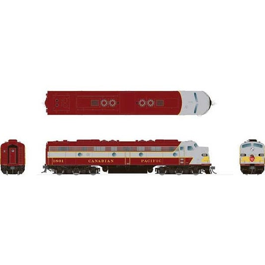 (DCC/Sound) HO Scale Diesel E8A Canadian Pacific - Block Scheme Rd #1802