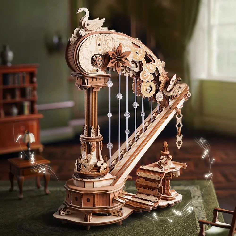 ROKR Magic Harp Music Box 3D Wooden Puzzle