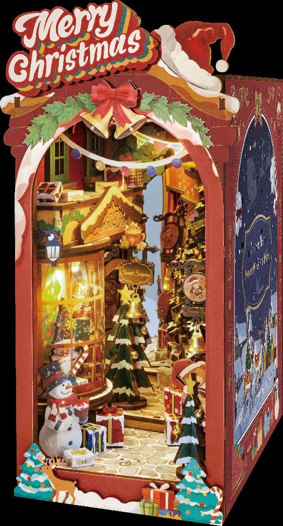 Rolife Christmas Street Book Nook Shelf Insert ROETGC06