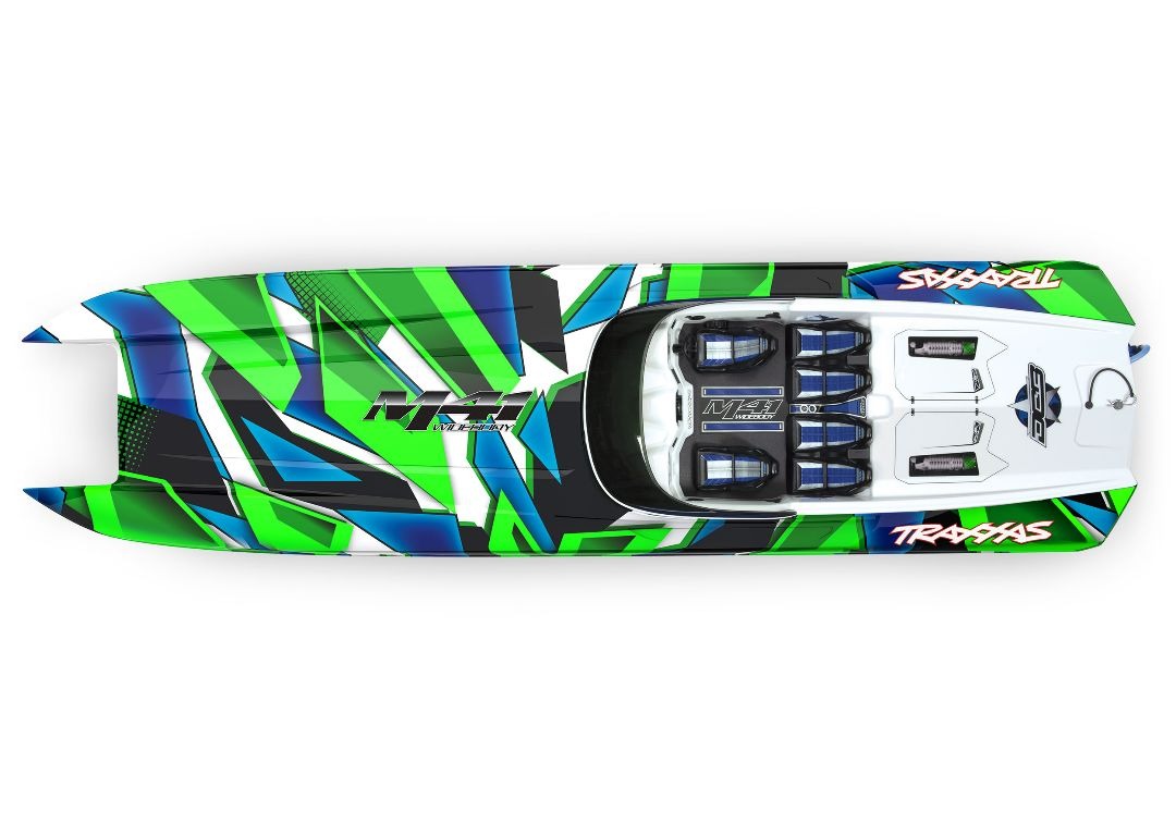 Traxxas DCB M41 Widebody 40" Catamaran High Performance Race Boat Green TRA57046-4GREENR
