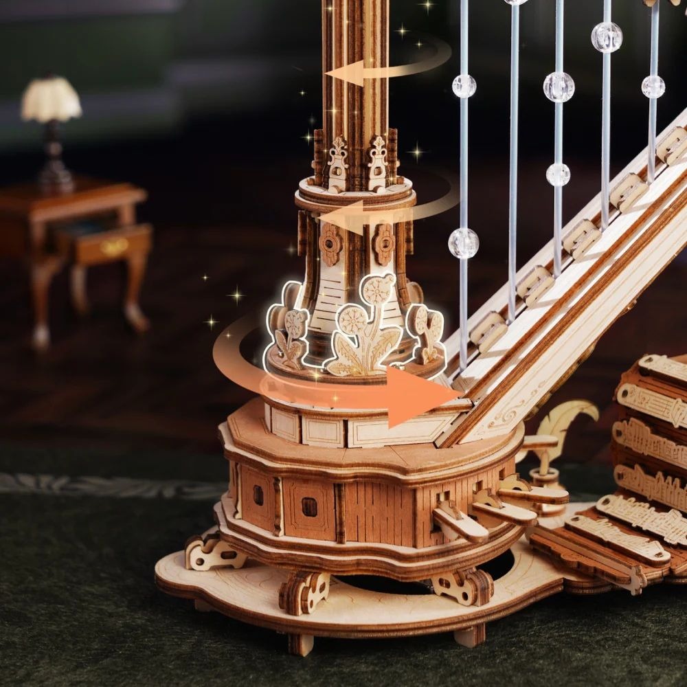 ROKR Magic Harp Music Box 3D Wooden Puzzle