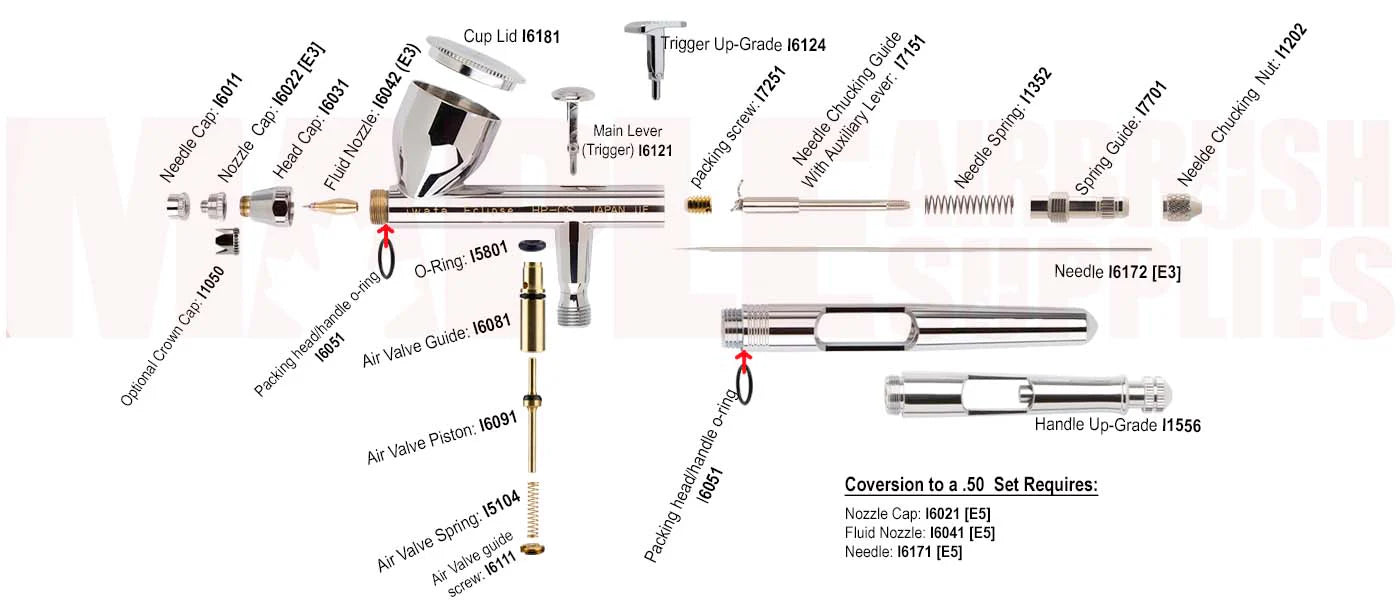 Iwata Eclipse HP-CS Gravity Feed Dual Action Airbrush ECL4500