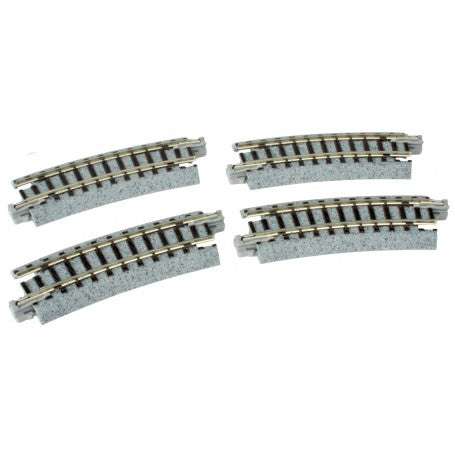 KATO (N) 249mm (9 3/4") Radius 15º Curve Track [4 pcs] 20-101