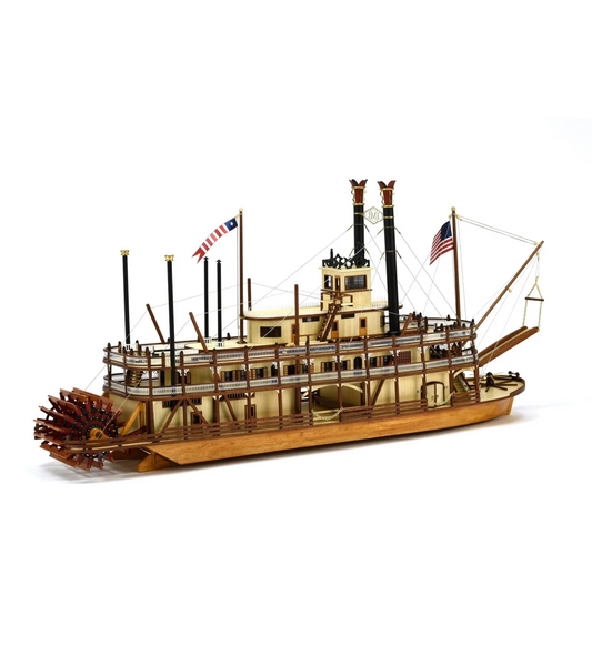 Paddle Steamer King of the Mississippi. 1:80 Wooden Model Kit Boat ART20515