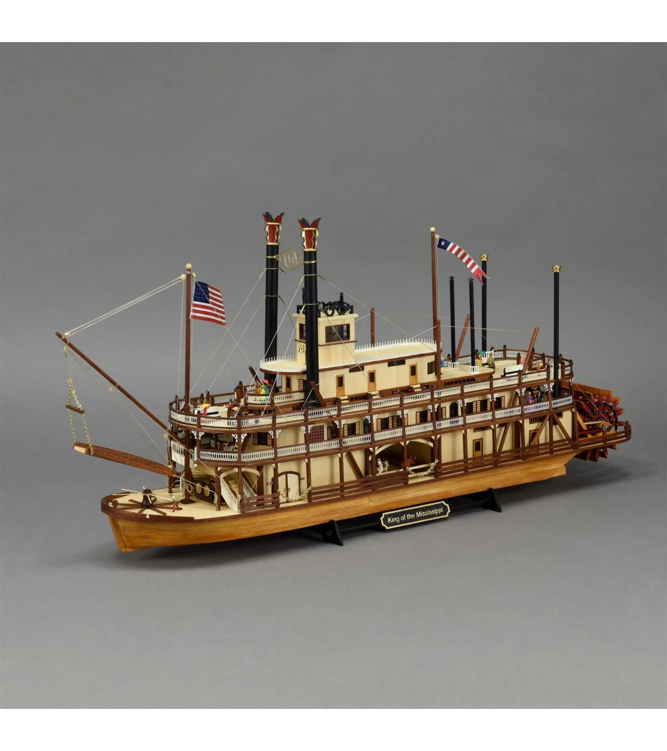 Paddle Steamer King of the Mississippi. 1:80 Wooden Model Kit Boat ART20515