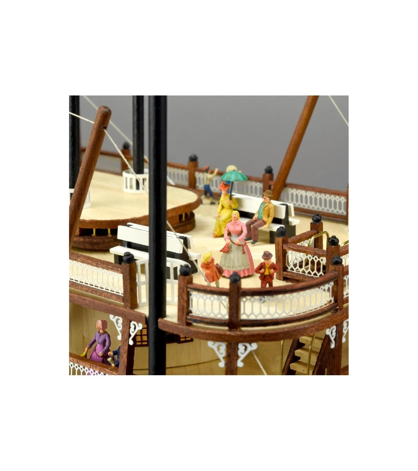 Paddle Steamer King of the Mississippi. 1:80 Wooden Model Kit Boat ART20515