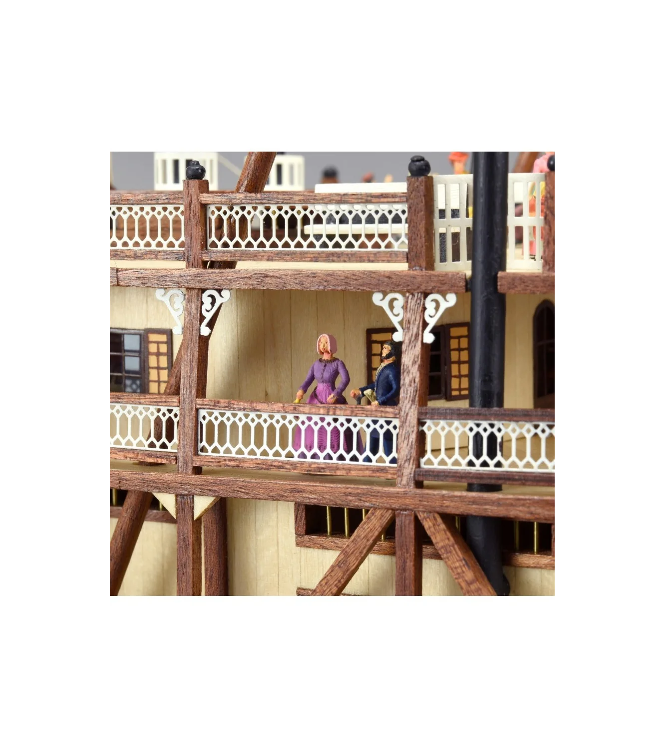 Paddle Steamer King of the Mississippi. 1:80 Wooden Model Kit Boat ART20515