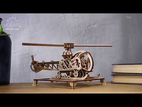 UGears Mini Helicopter - 167 Pieces (Easy) 70225
