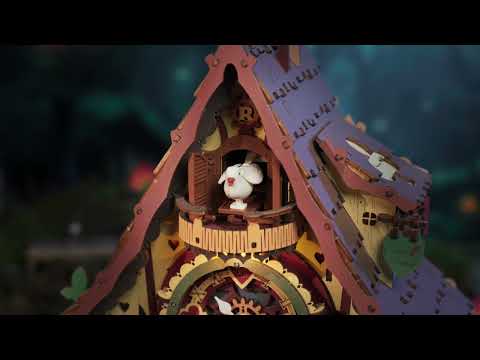 ROKR Cuckoo Clock Mechanical 3D Wooden Puzzle Colored