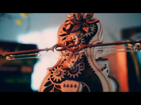 ROKR Magic Cello Mechanical Music Box 3D Wooden Puzzle AMK63