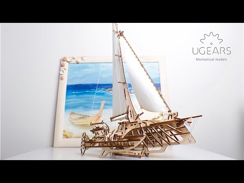 UGears Trimaran Merihobus Boat - 237 Pieces (Advanced) 70059