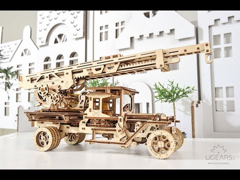 UGears Ladder Fire Truck - 537 Pieces (Advanced) UGR70022