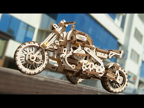 UGears Scrambler UGR-10 with sidecar - 380 Pieces (Medium) UGR70137