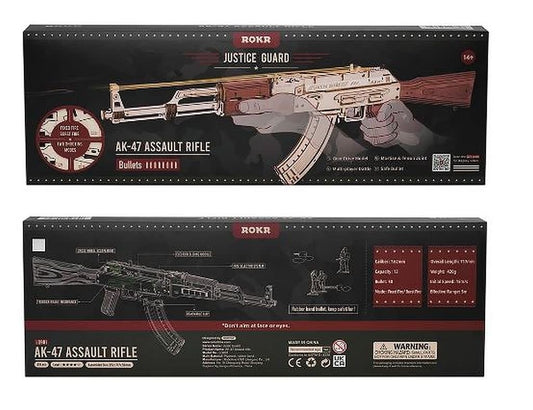 ROKR AK-47 Assault Rifle Gun Toy 3D Wooden Puzzle ROE LQ901