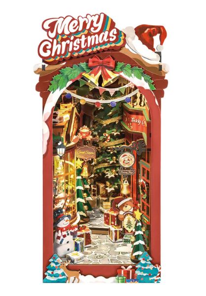 Rolife Christmas Street Book Nook Shelf Insert ROETGC06