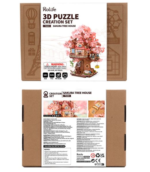Rolife Sakura Tree House 3D Wooden Puzzle