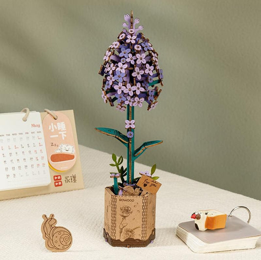 Rowood DIY Lilac 3D Wooden Puzzle
