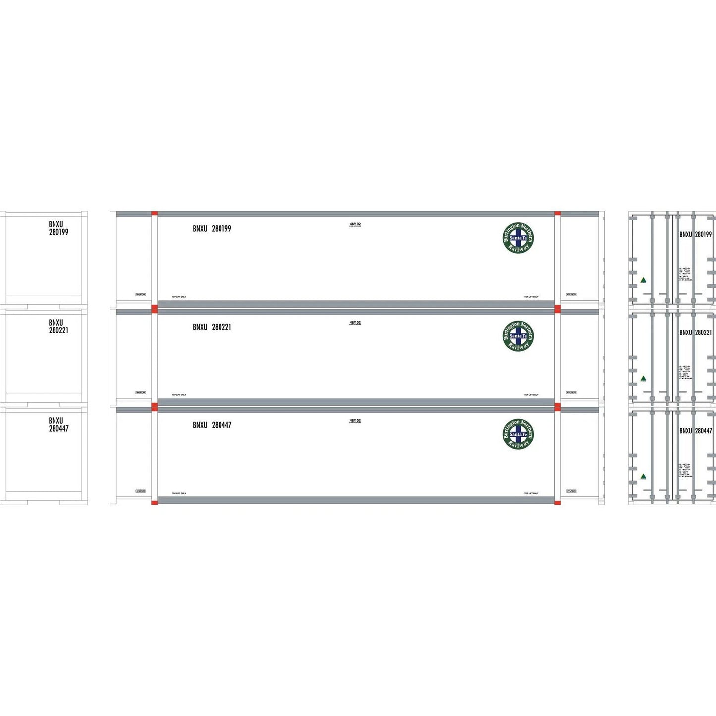 N Rolling 48' Container - BNSF #1 (3)
