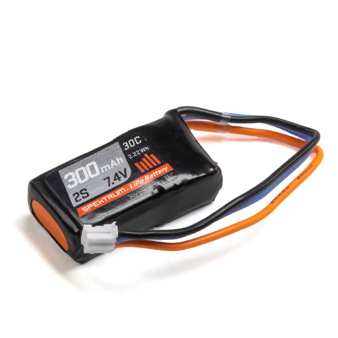 300mAh 2S 7.4V 30C LiPo Battery; PH Connector SPMX3002S30