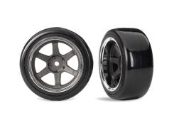Traxxas T&W Six Spoke Wheel Drift Tire Rear - Rough TRA10575