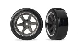 Traxxas T&W Six Spoke Wheel Drift Tire Rear - Smooth TRA10576