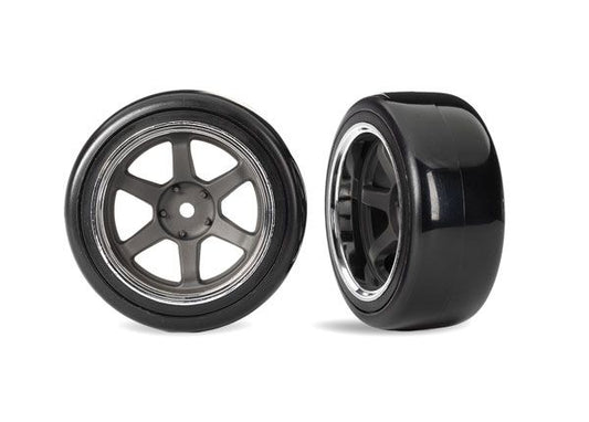 Traxxas T&W Six Spk Wheel Drift Tire Front - Smooth TRA10577