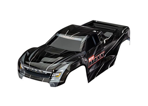 Traxxas Body, Mini Maxx, black (painted, decals applied) TRA10711-BLK