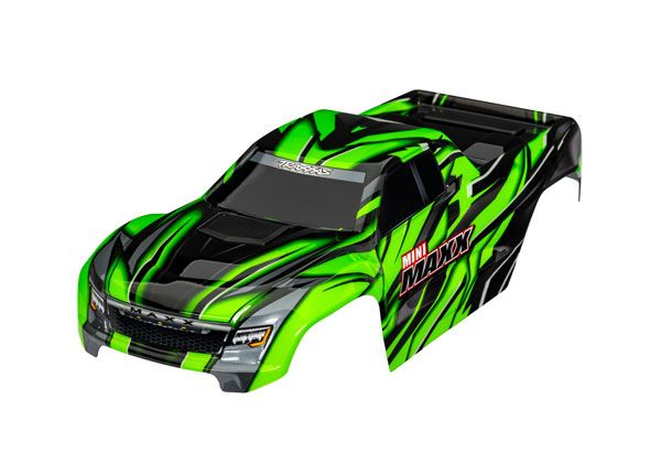 Traxxas Body, Mini Maxx, green (painted, decals applied) TRA10711-GRN