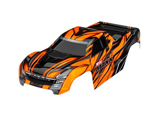 Traxxas Body, Mini Maxx, orange (painted, decals applied) TRA10711-ORNG