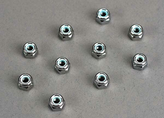 Traxxas Nuts, 4mm nylon locking (10) TRA1747