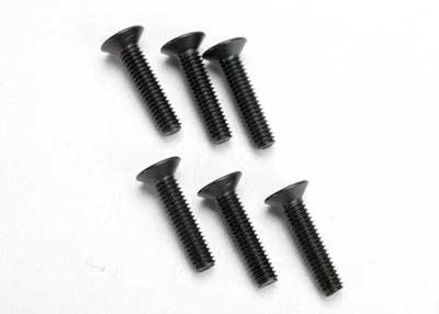 Traxxas 4x18mm Flat Head Screws (6) TRA2547