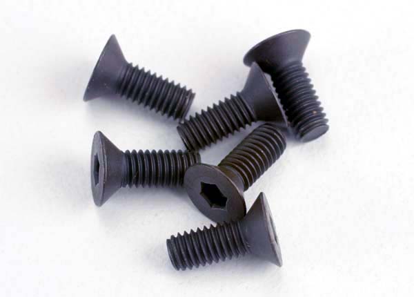 TRA2550 Traxxas 3x8mm Flat Head Screw (6)