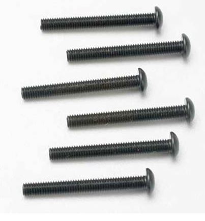 Traxxas 3X25mm Button Head Screws (Hex Drive) (6) TRA2581